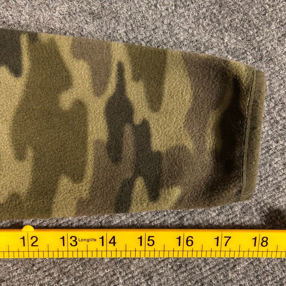 Eddie Bauer Camo Fleece Boys L 14/16 Green Brown100% Polyester Camouflage Jacket - Picture 8 of 9